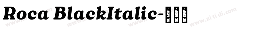 Roca BlackItalic字体转换